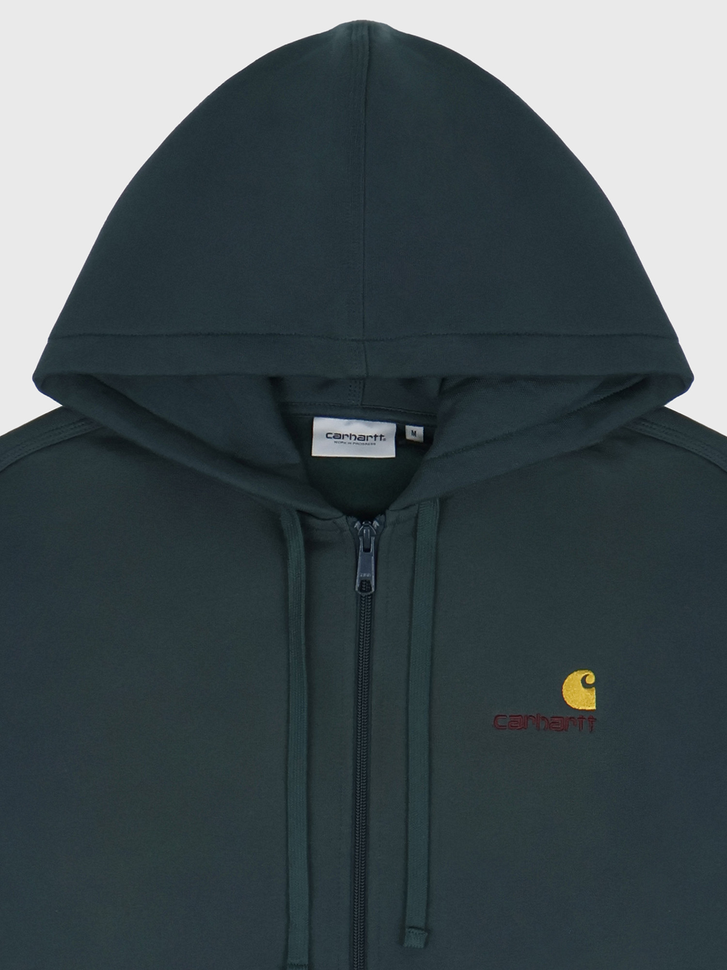 Худи на молнии Carhartt WIP American Script Kale Green
