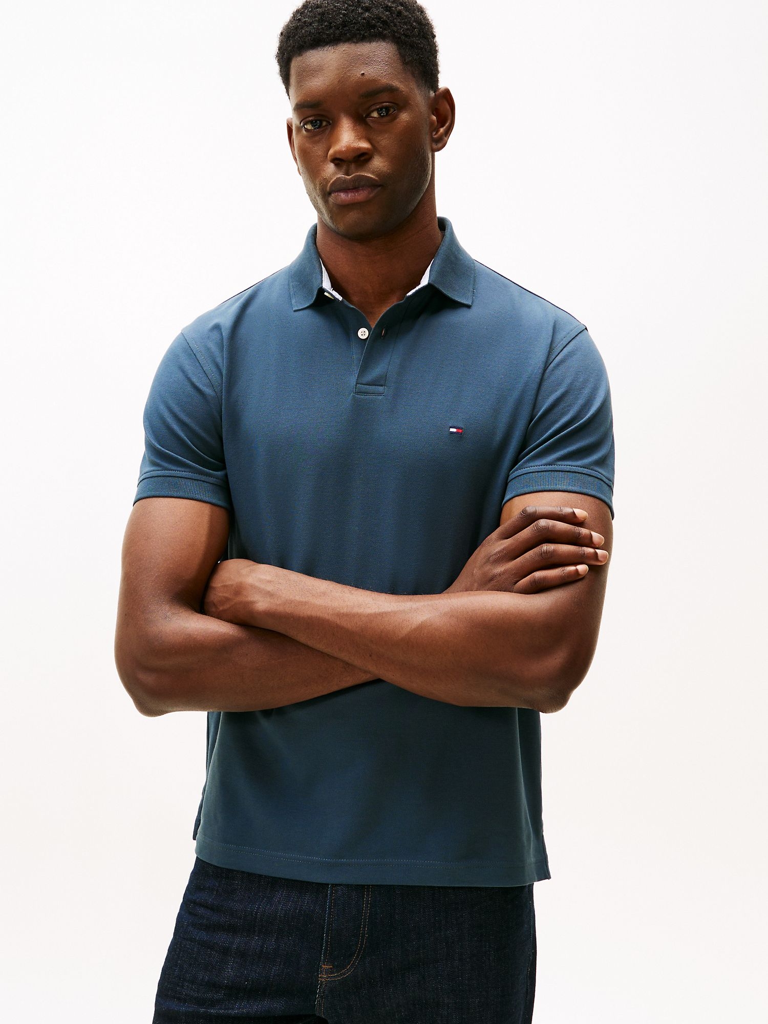 Поло Tommy Hilfiger Regular Fit Stretch Military Denim