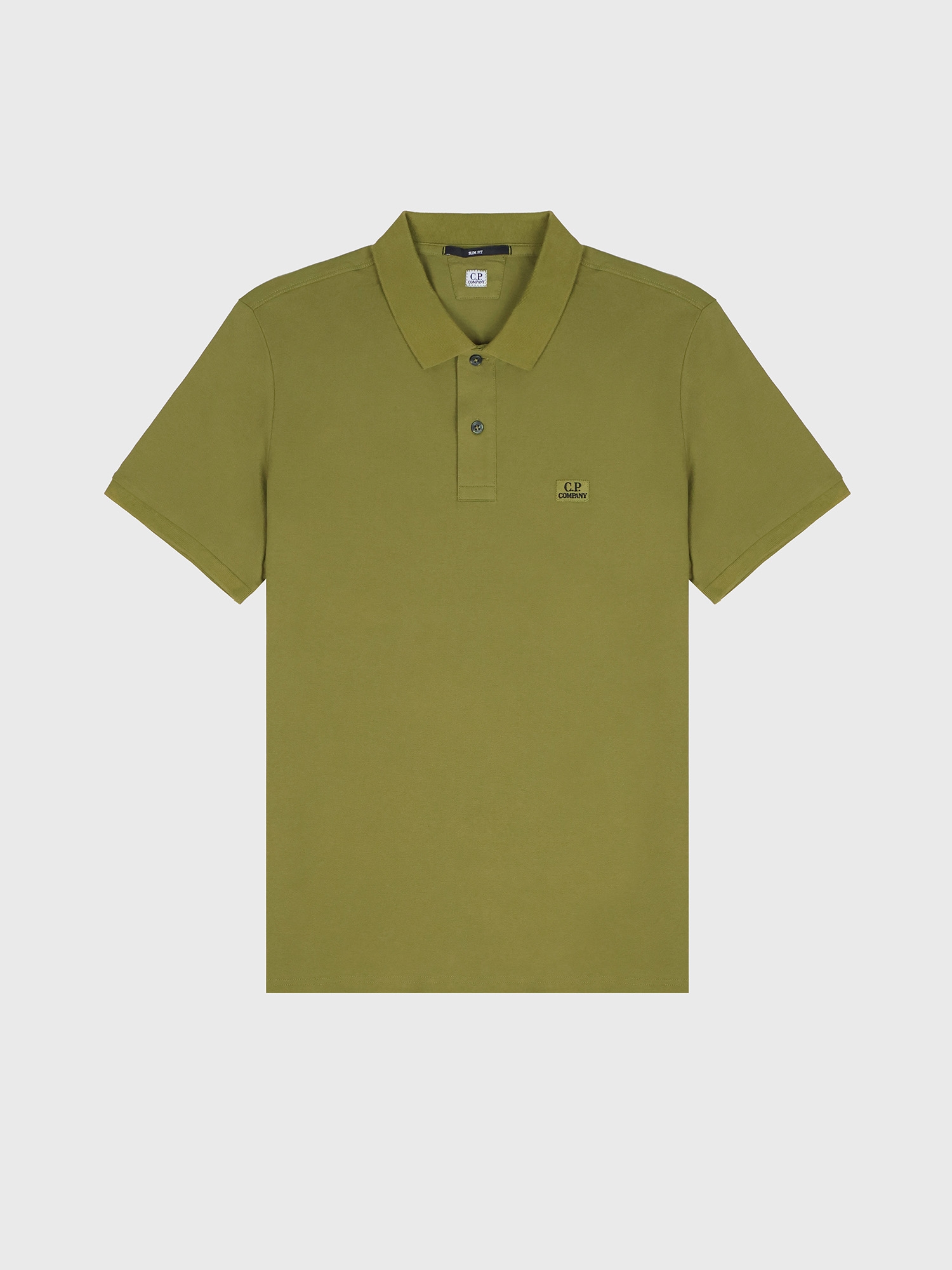 Поло C.P. Company Stretch Piquet Slim Green Moss