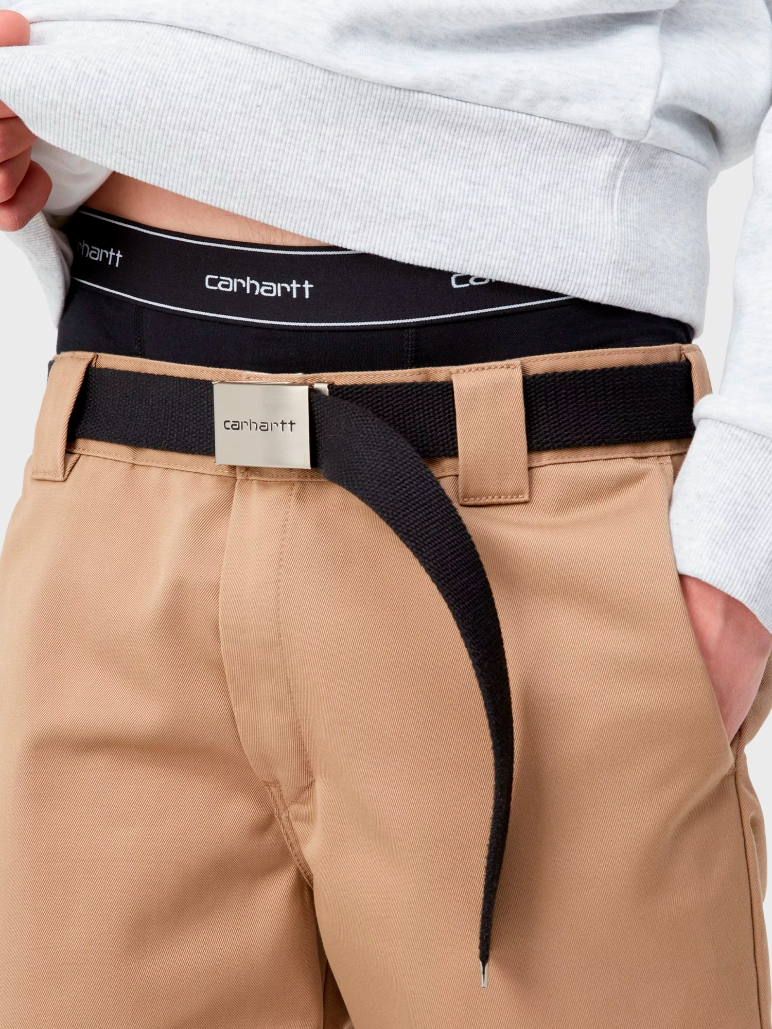 Мужские трусы боксеры-транки Carhartt WIP Cotton Black + Black