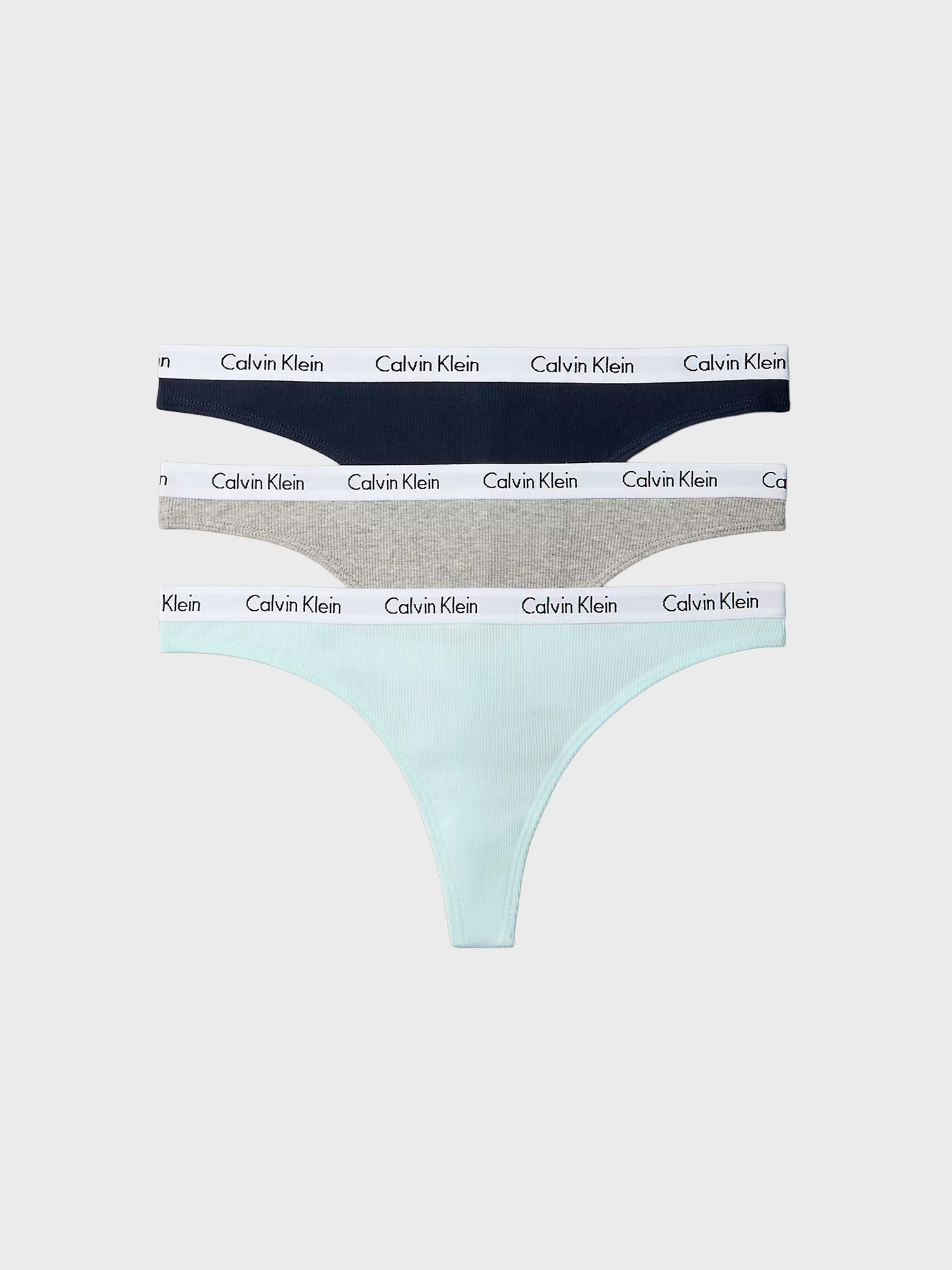 Женские трусы-стринги Calvin Klein Carousel Cotton Stretch Rib Blue Glass Multi