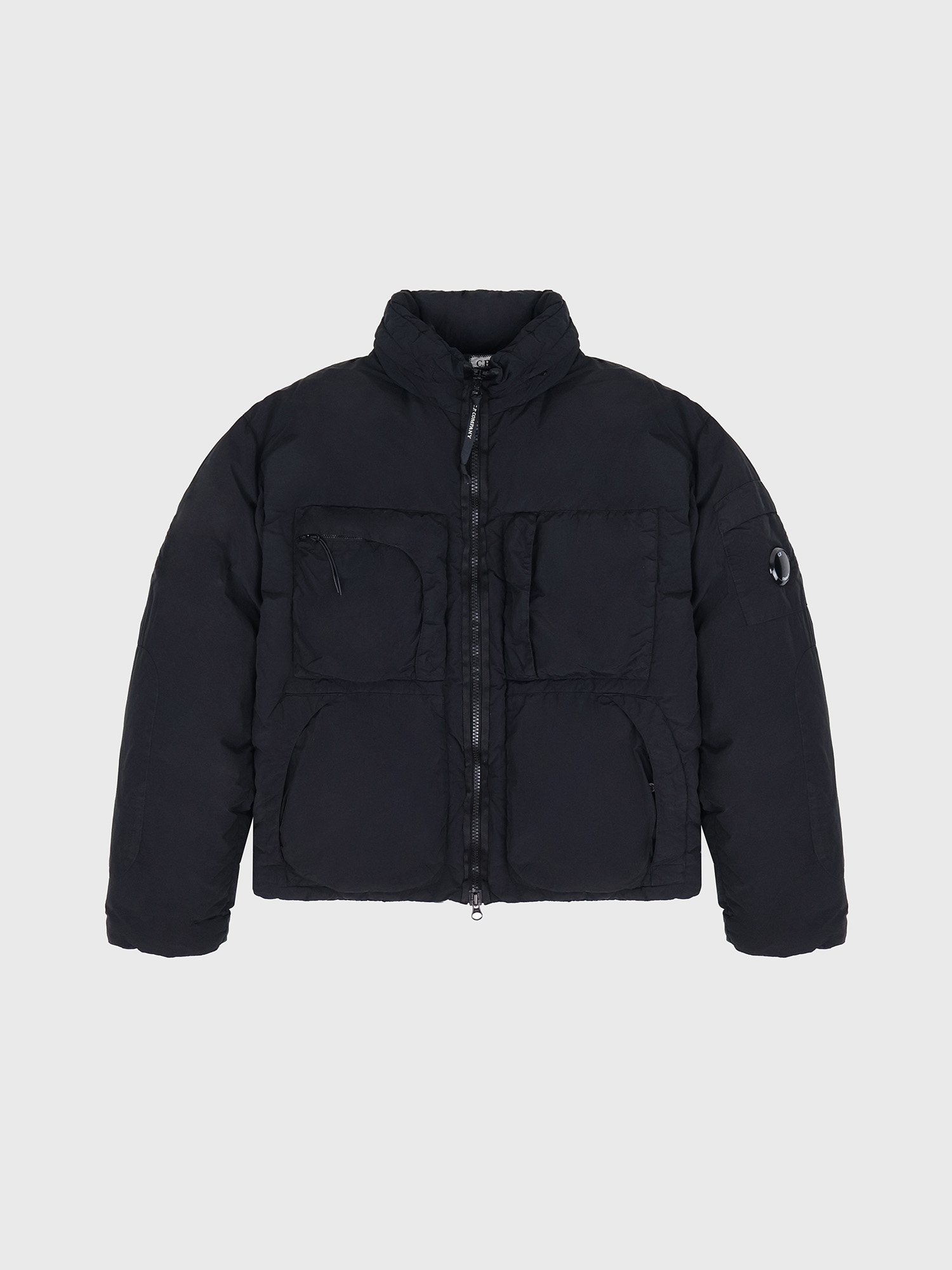 Пуховик C.P. Company Flatt Nylon Down Lens Jacket Black