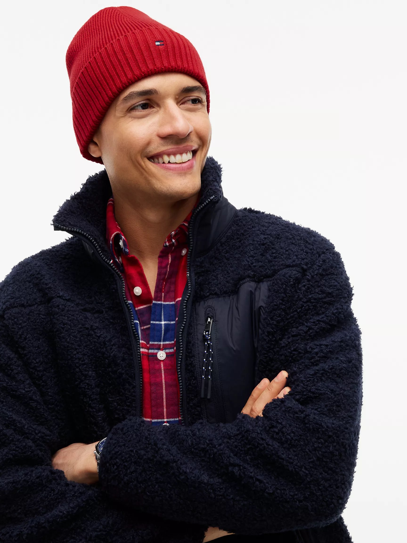 Шапка Tommy Hilfiger Cotton-Cashmere Blend Medium Red