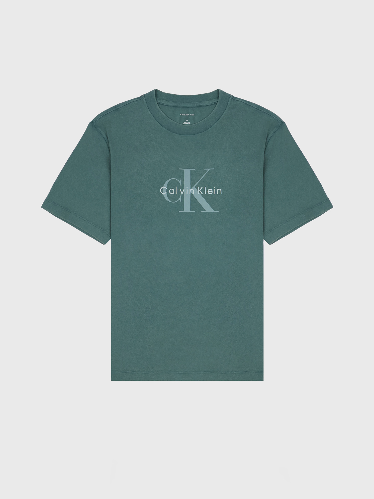 Футболка Calvin Klein Acid Wash Monologo Mallard Green