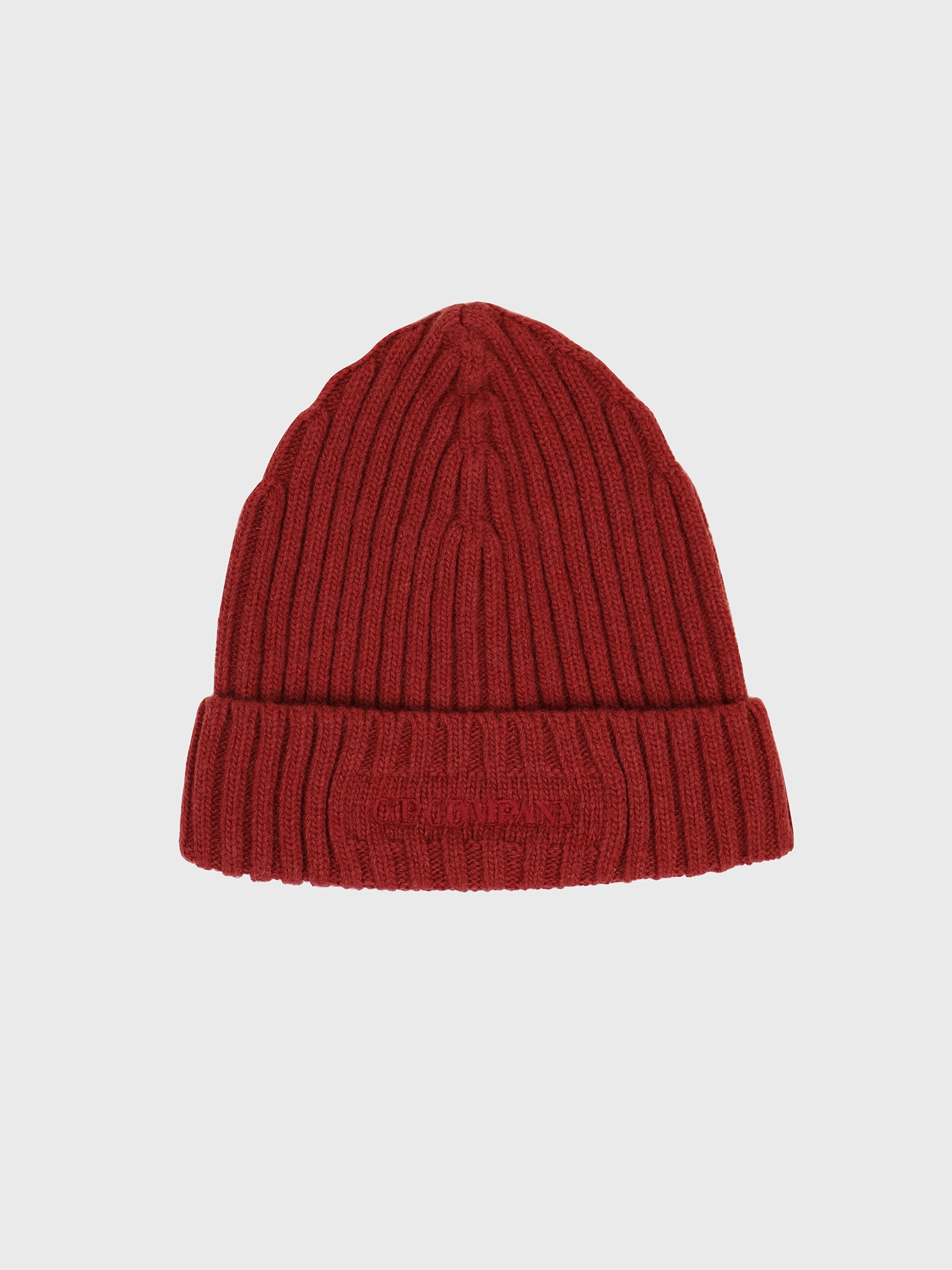Шапка C.P. Company Logo Knit Cap Lambswool Red