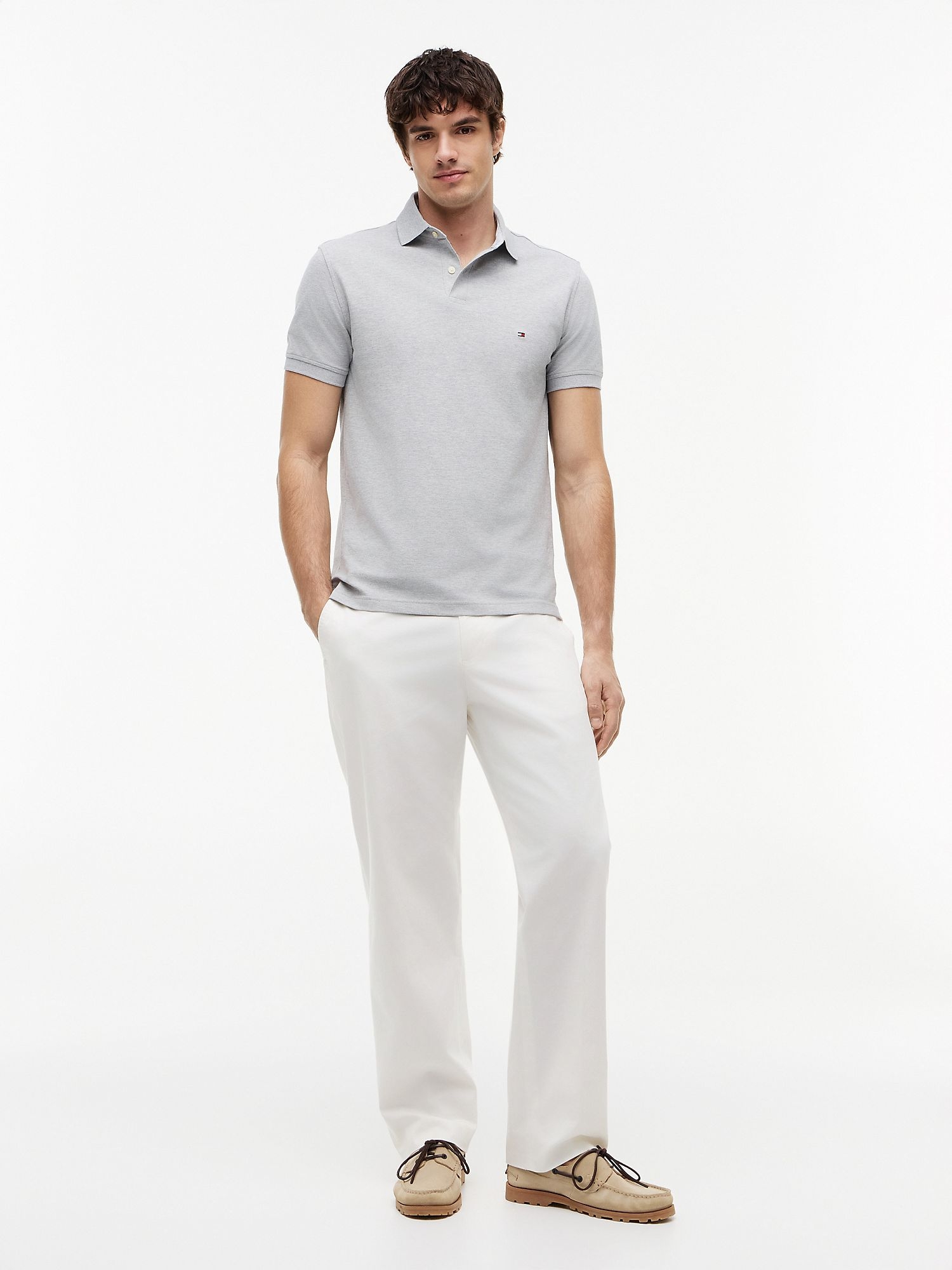 Поло Tommy Hilfiger Regular Fit Stretch Grey Heather