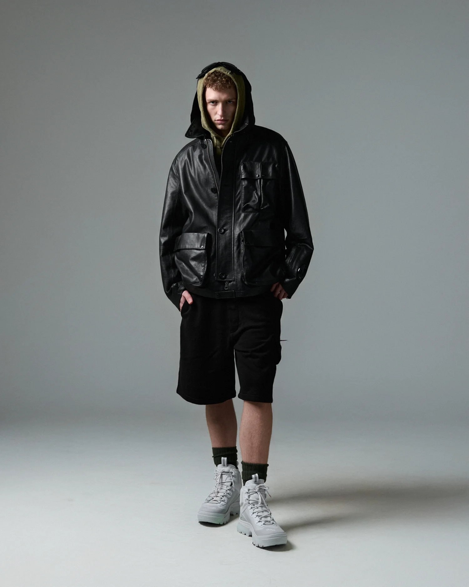 Куртка C.P. Company Leather Millie Black