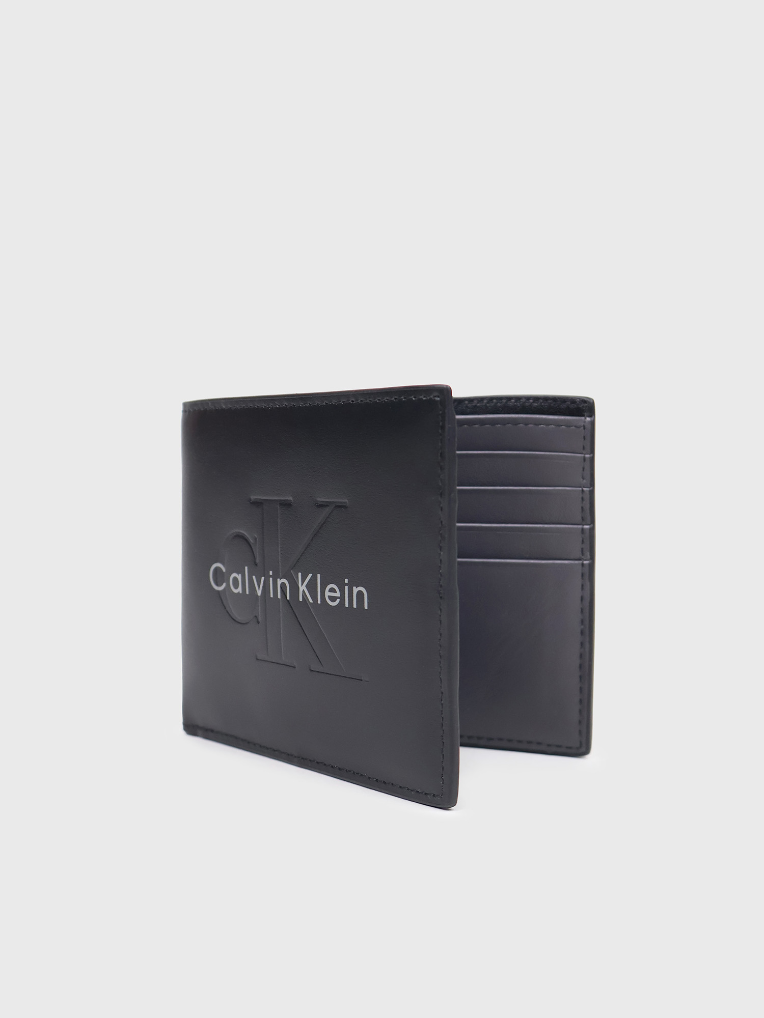 Кошелек Calvin Klein Embossed Monologo Bifold Black