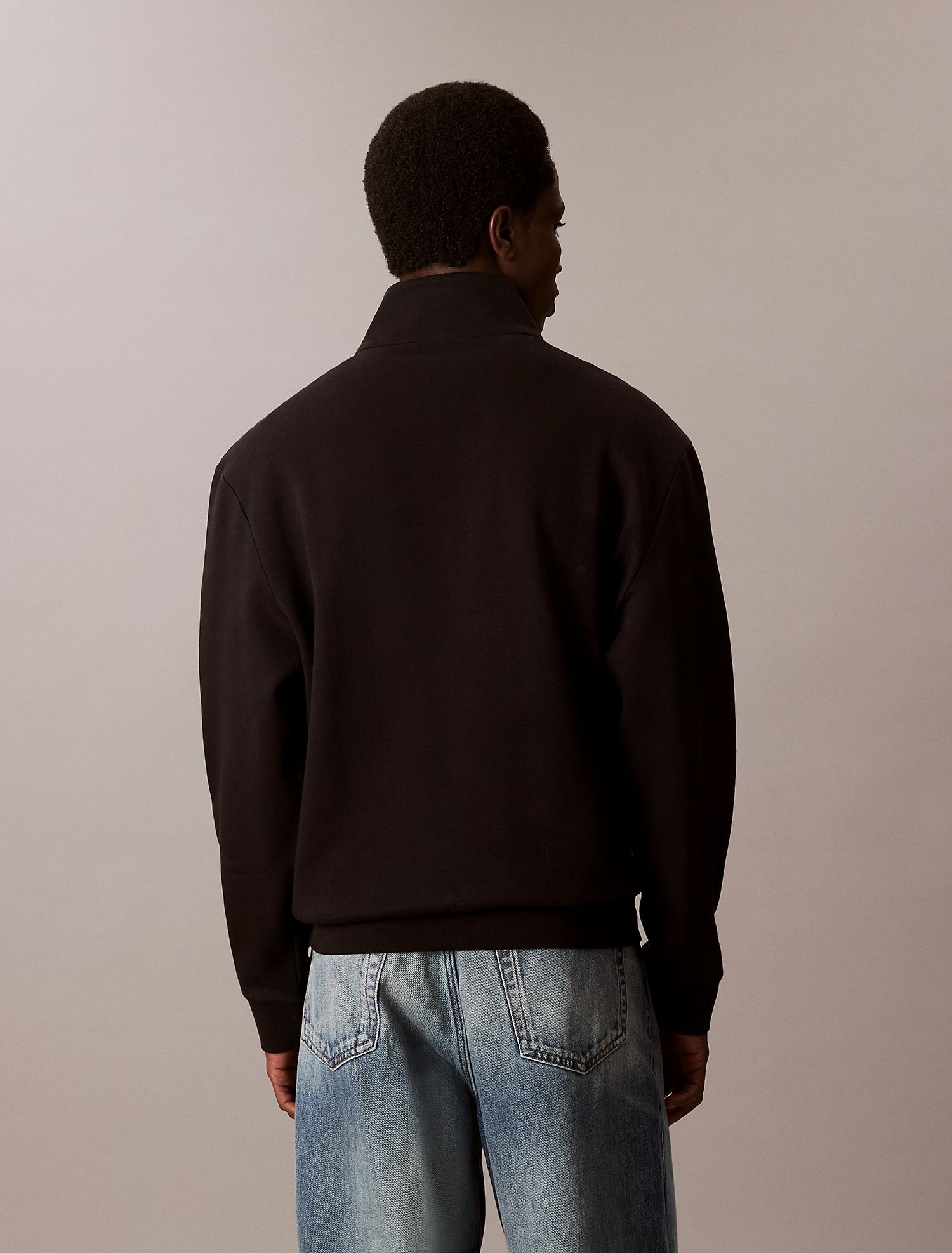 Свитшот на молнии Calvin Klein Archive Logo Fleece Quarter Zip Black