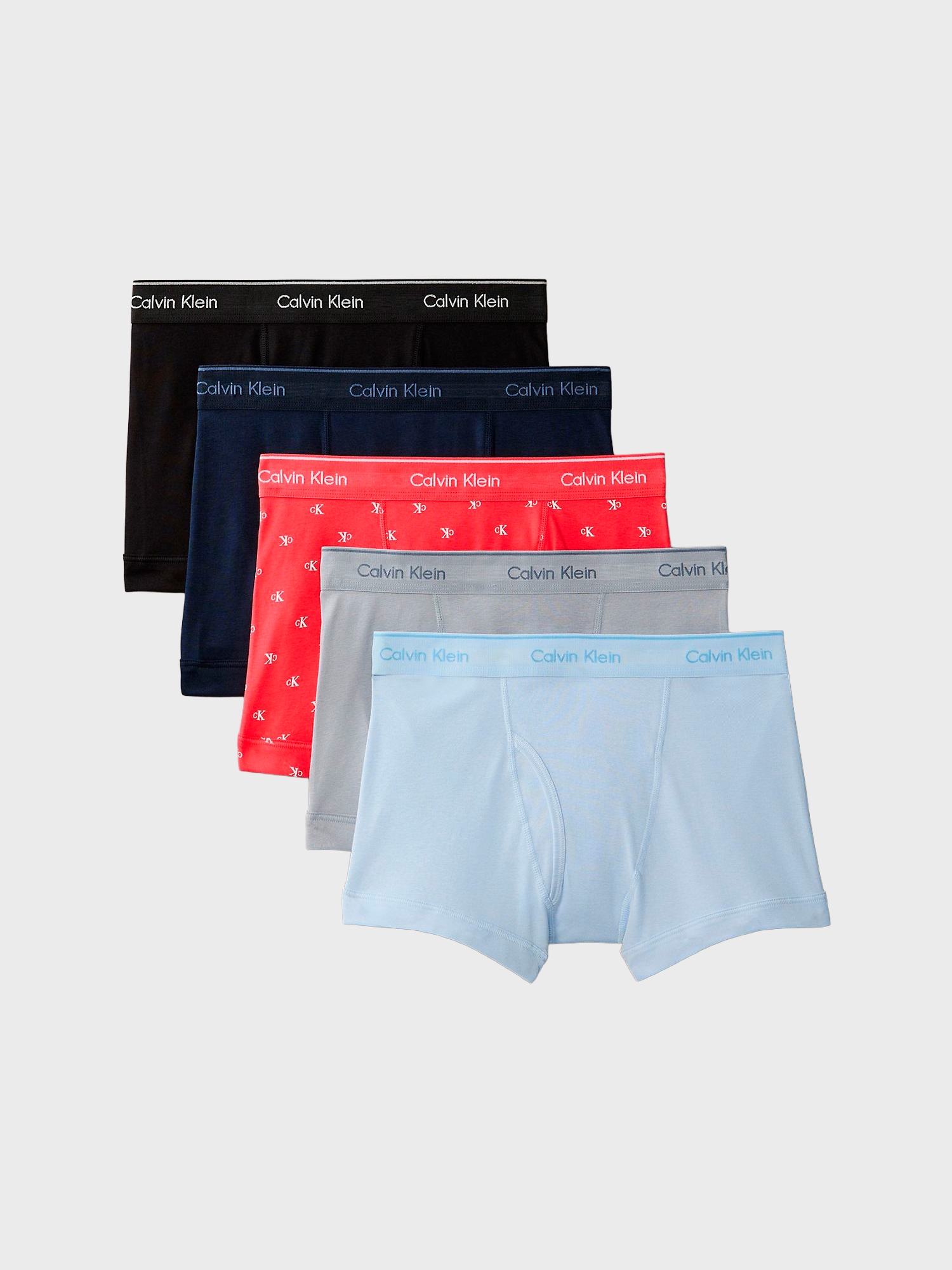 Мужские трусы боксеры-транки Calvin Klein Cotton Classics 5-Pack Shoreline Multi