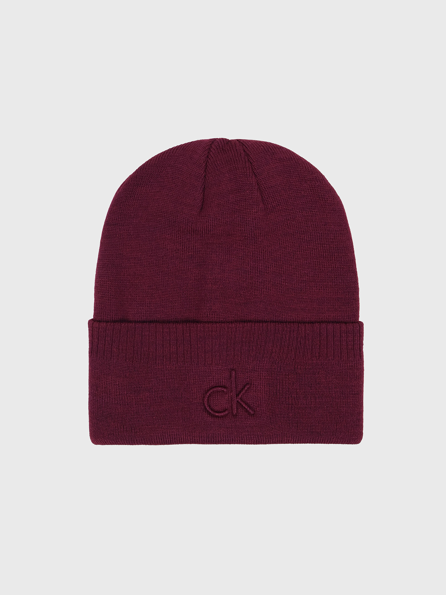 Шапка Calvin Klein Embossed Logo Beanie Hot Berry