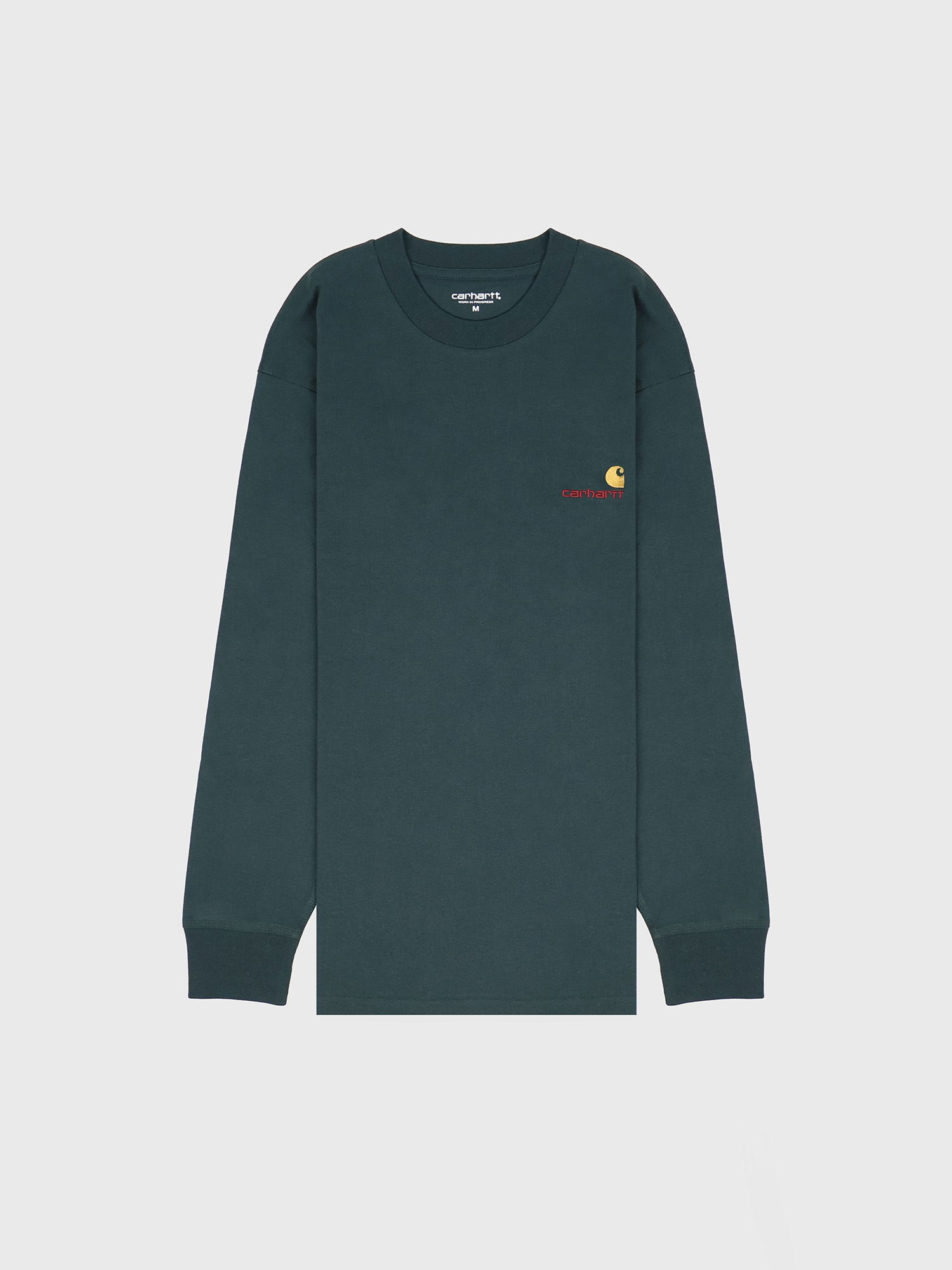 Лонгслив Carhartt WIP American Script Kale Green