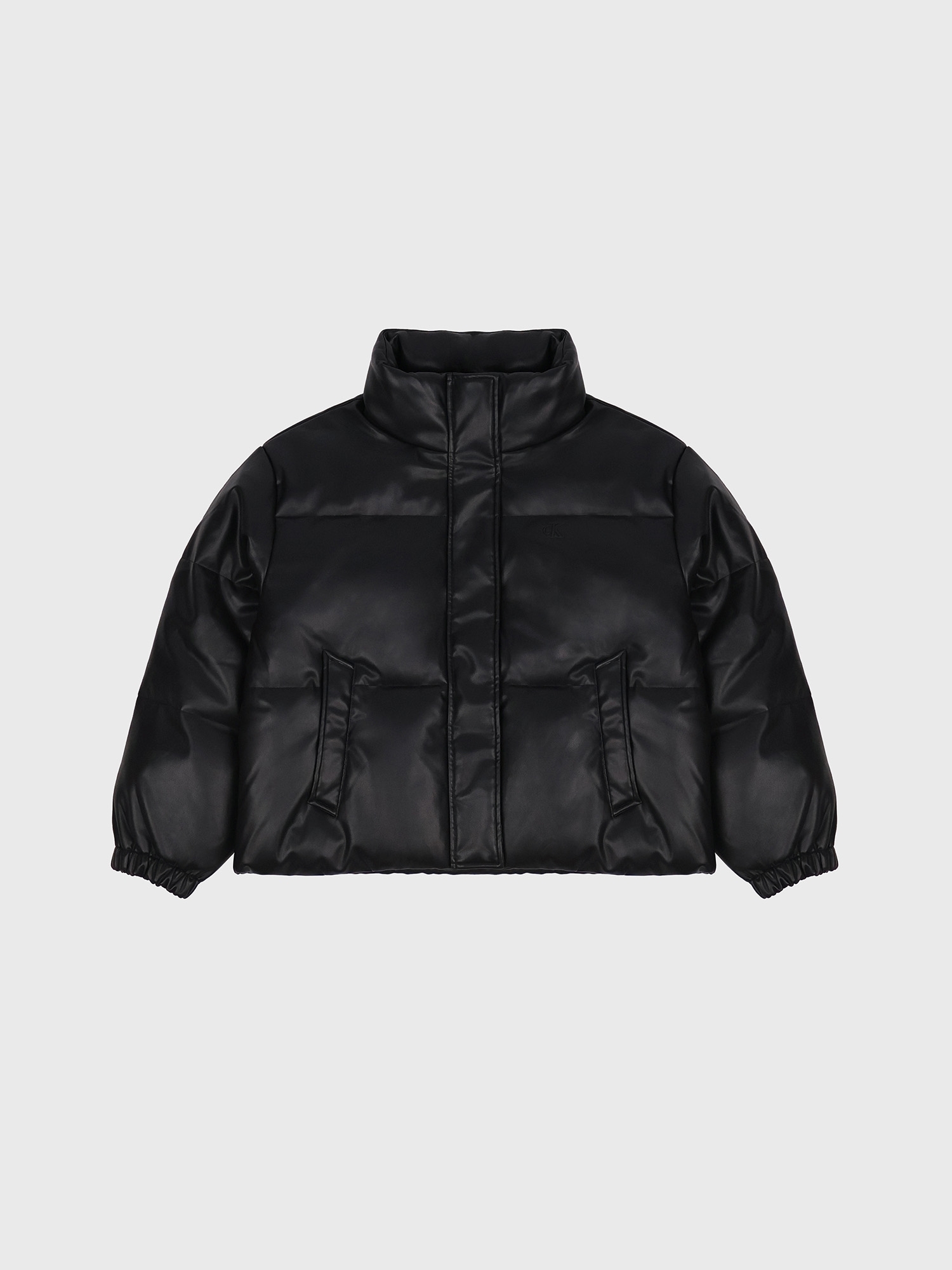 Утепленная куртка Calvin Klein Faux Leather Puffer Black