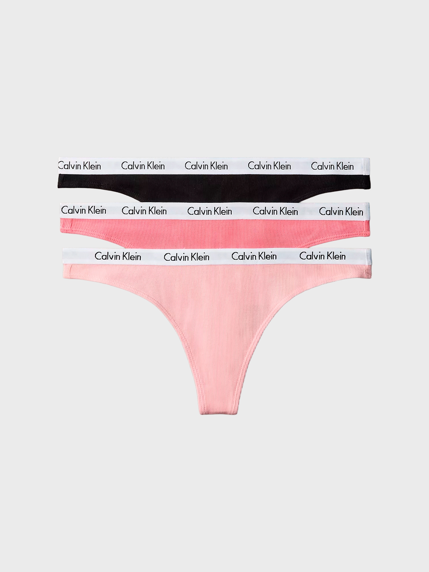 Женские трусы-стринги Calvin Klein Carousel Cotton Stretch Rib Powder Pink Multi