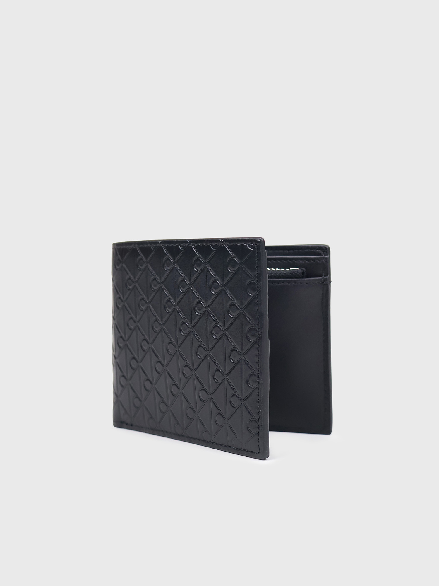 Кошелек Calvin Klein Embossed Allover Monogram Bifold Wallet with Coin Pouch Black
