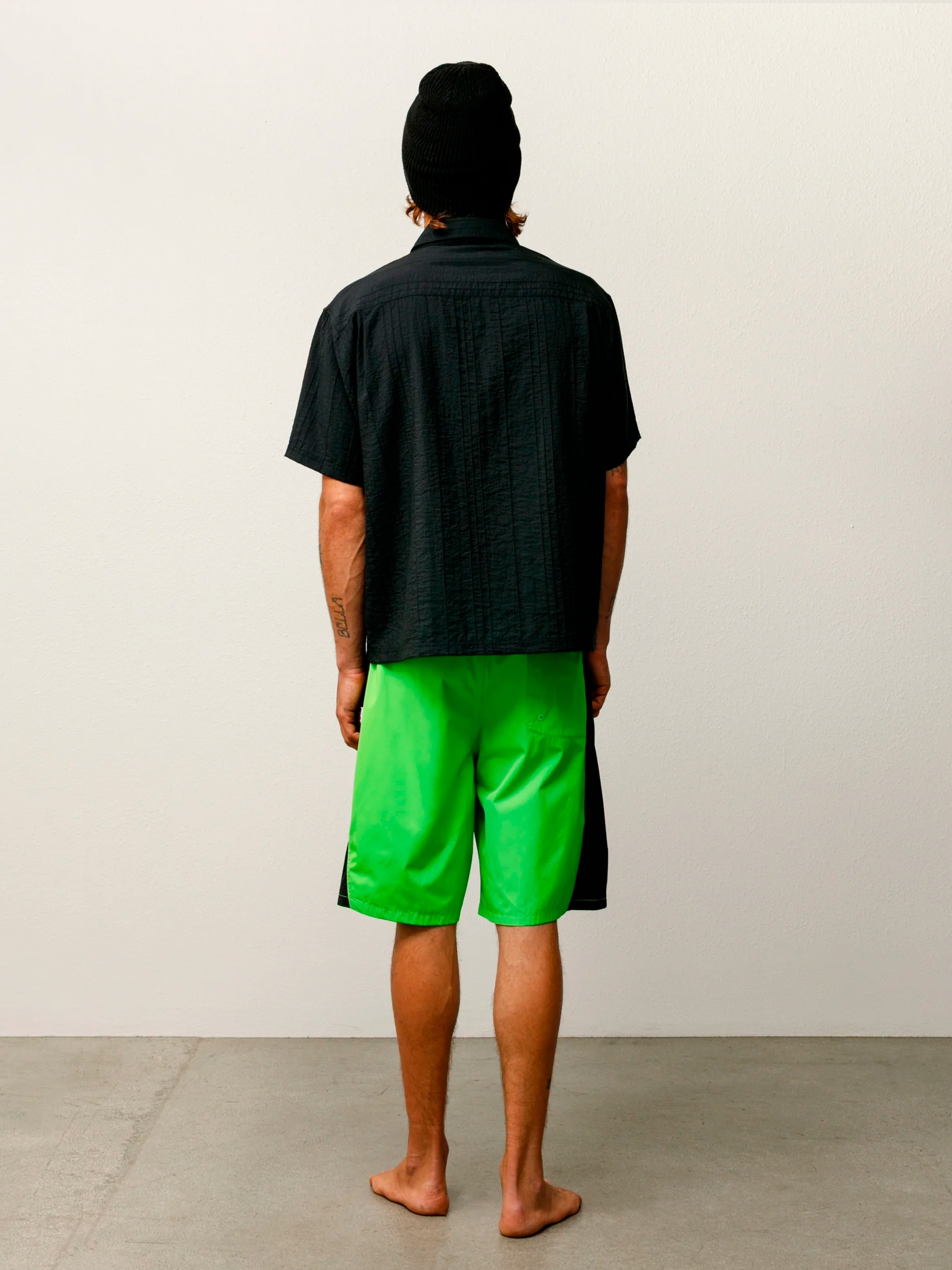 Рубашка Stussy Pleated Textured Shirt Black