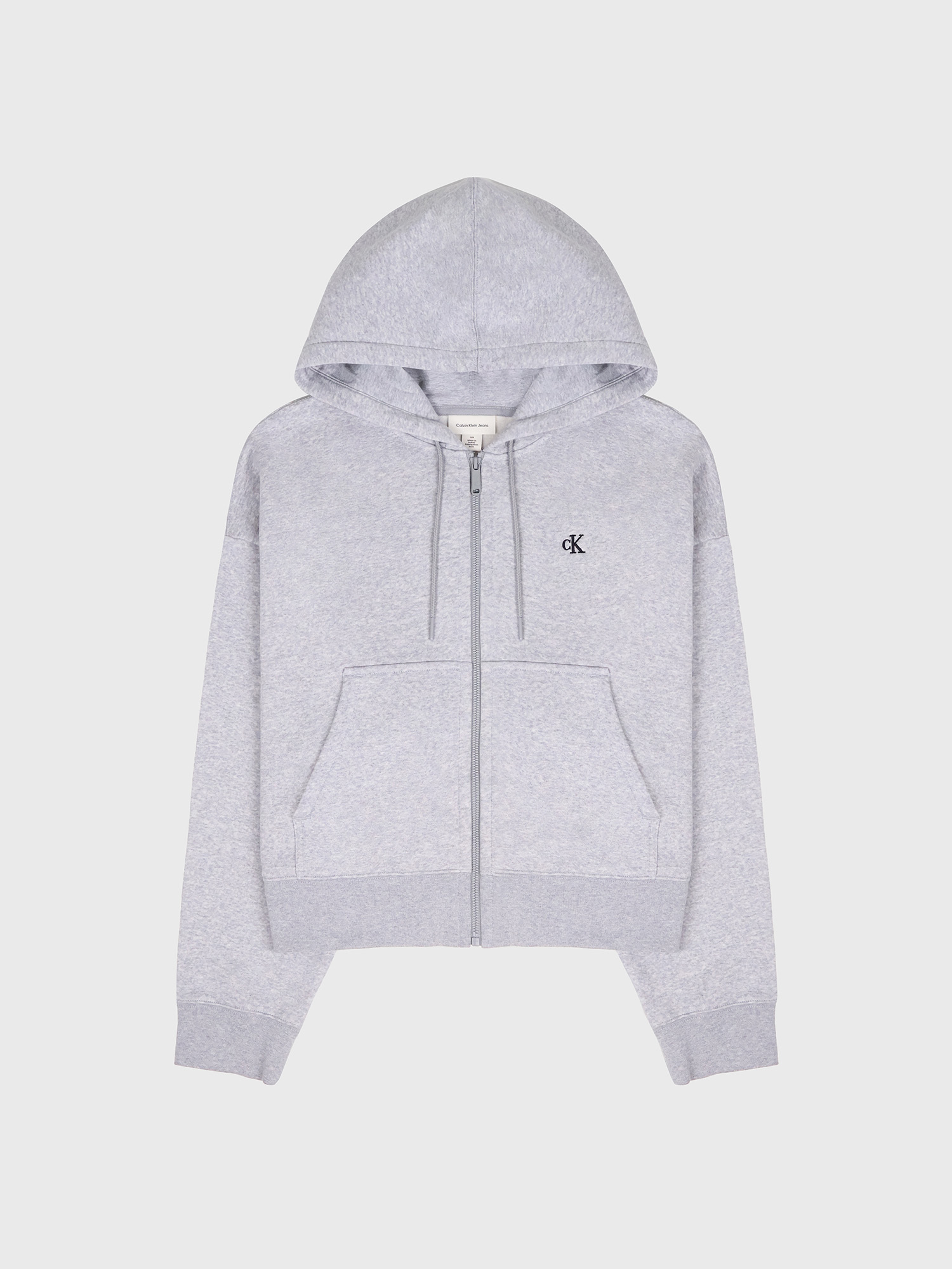 Худи на молнии Calvin Klein Archive Logo Fleece Zip Hoodie Grey Heather