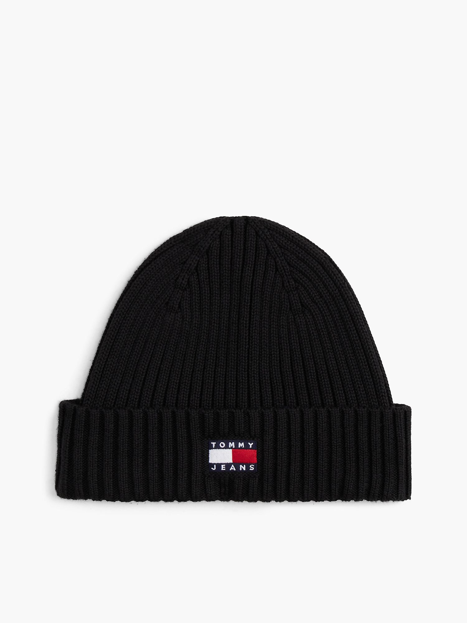 Шапка Tommy Jeans Badge Rib-Knit Beanie Black