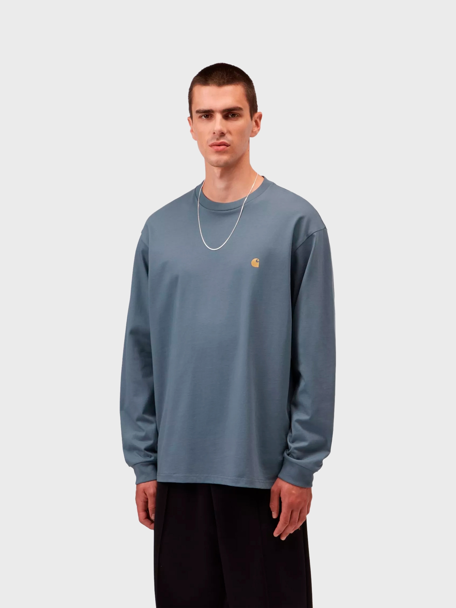 Лонгслив Carhartt WIP Chase Icesheet / Gold