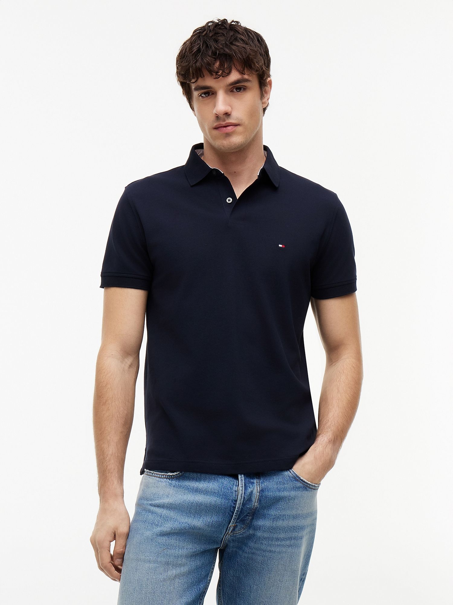 Поло Tommy Hilfiger Regular Fit Stretch Navy