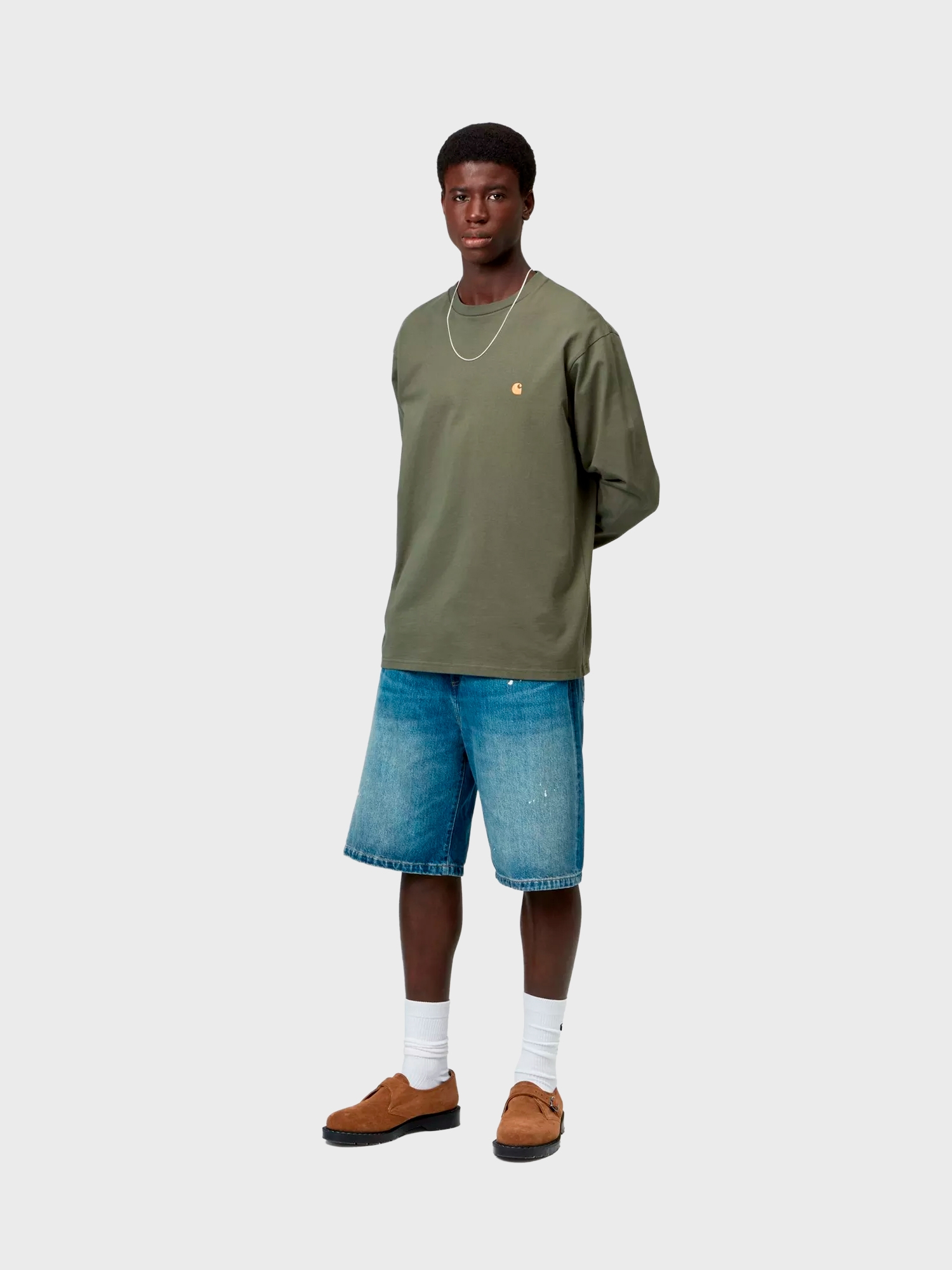 Лонгслив Carhartt WIP Chase Leaf / Gold