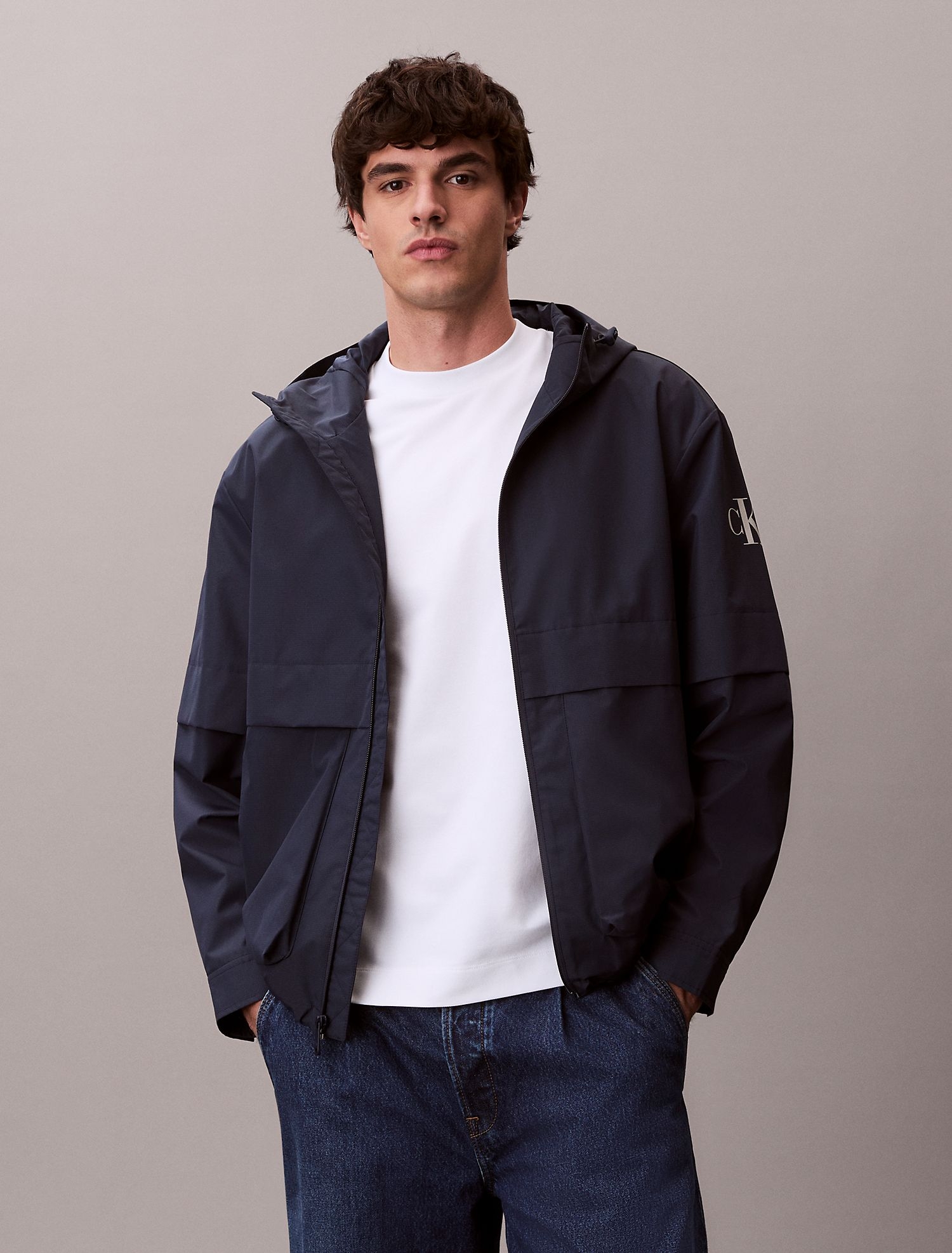 Куртка Calvin Klein Ripstop Hooded Windbreaker Jacket Blue Nights